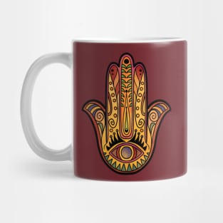 red hamsa Mug